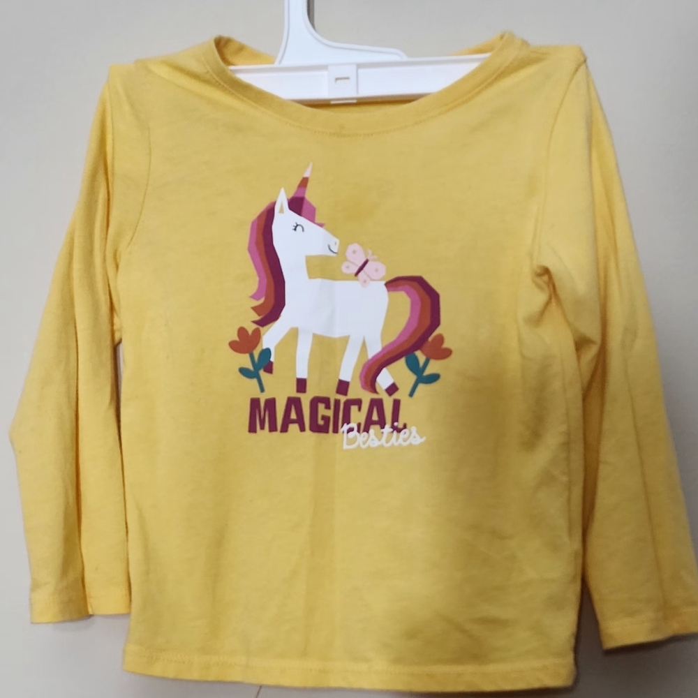 Magical Unicorn Yellow Kids Shirt